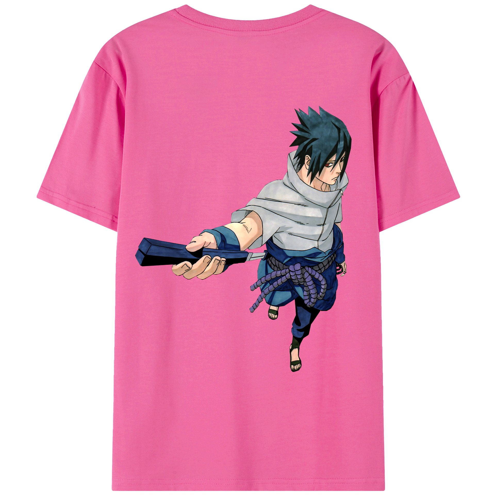 （画像用） NARUTO -ナルト- うちは サスケ Uchiha Sasuke レディース半袖Tシャツ(バックプリント)